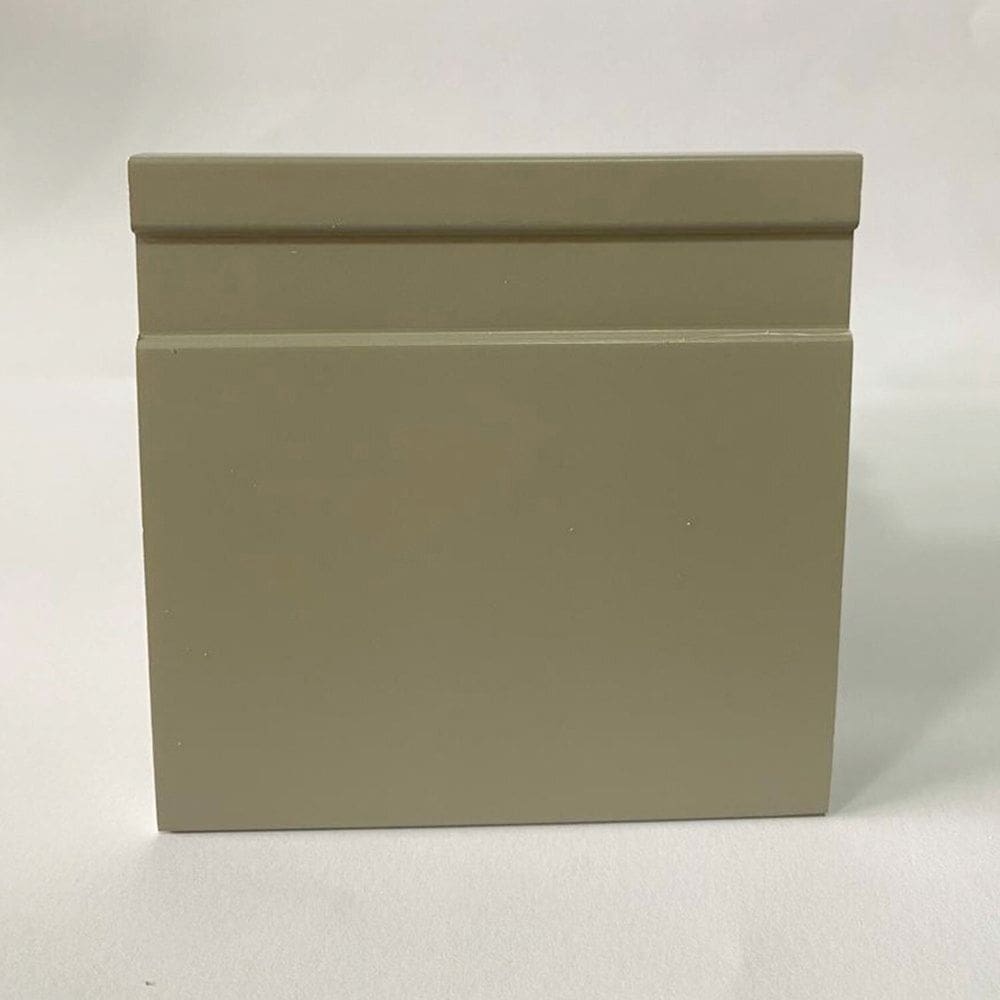 Rodapé de Poliestireno 10cm X 15mm Frisado Color Metro Linear-grc100f - Grey - Barra com 2,40ml - caixa com 2,4 Unidade - Grey