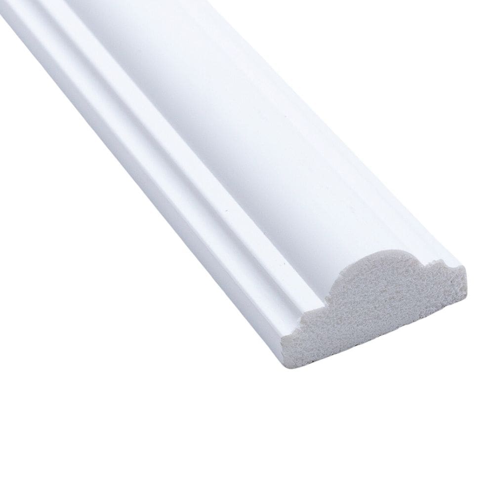 Rodameio de Poliestireno 4,1cm X 20mm Liso Metro Linear-5201gr41 - Barra com 2,40ml - caixa com 2,4 Unidade - Branco