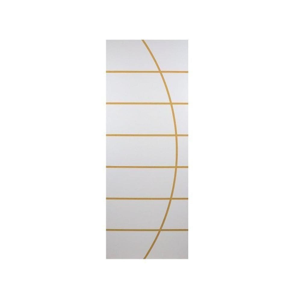 Kit com 4 Folhas de Porta Madeira Decorada 210x90cm Espessura 3,5cm Neblina Mgm Branco