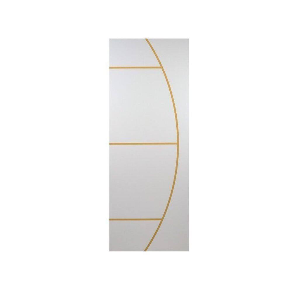 Kit com 4 Folhas de Porta Madeira Decorada 210x90cm Espessura 3,5cm Gaúcha Mgm Branco