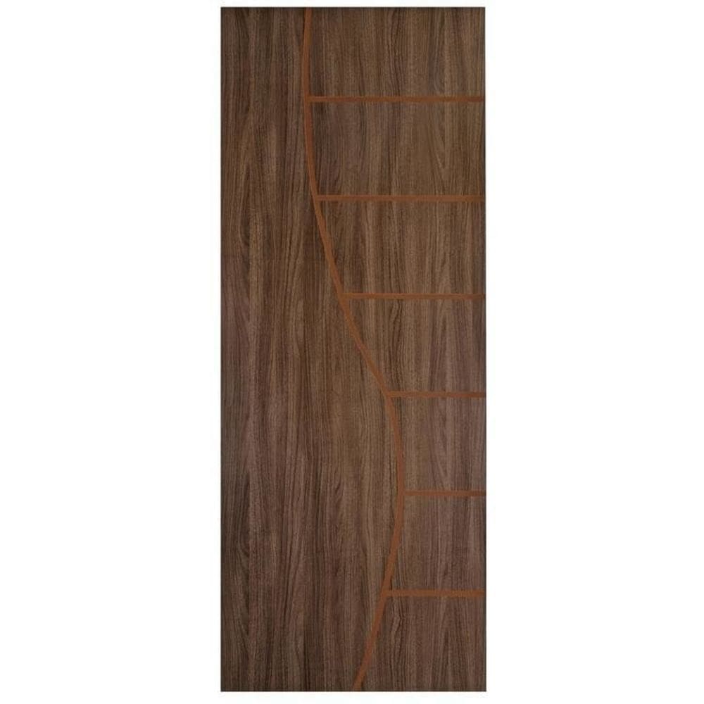 Kit com 2 Folhas de Porta Madeira Decorada 210x70cm Espessura 3,5cm Cantareira Mgm Carvalho Quebec