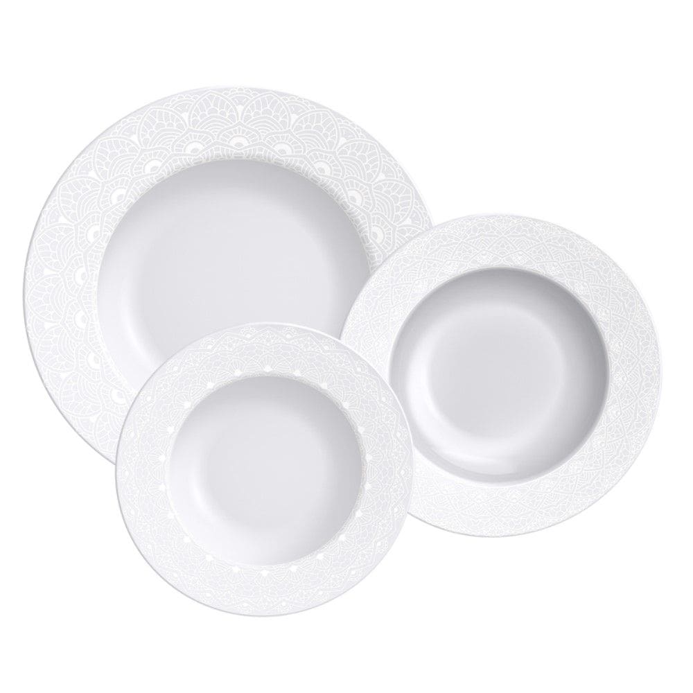 Jogo de Pratos de Porcelana 18 Peças Alicia Tramontina