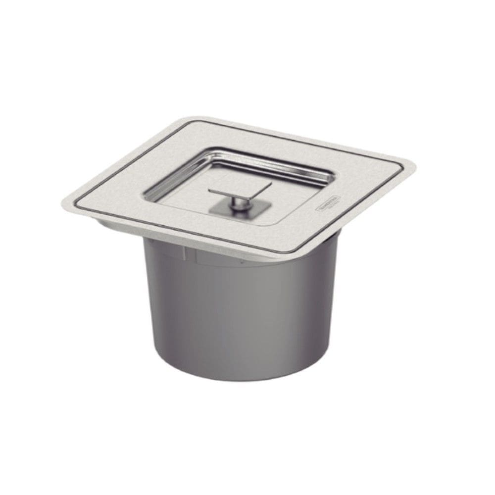Lixeira de Embutir Clean Square 5 L em Aço Inox com Balde Plástico Tramontina 94518/205