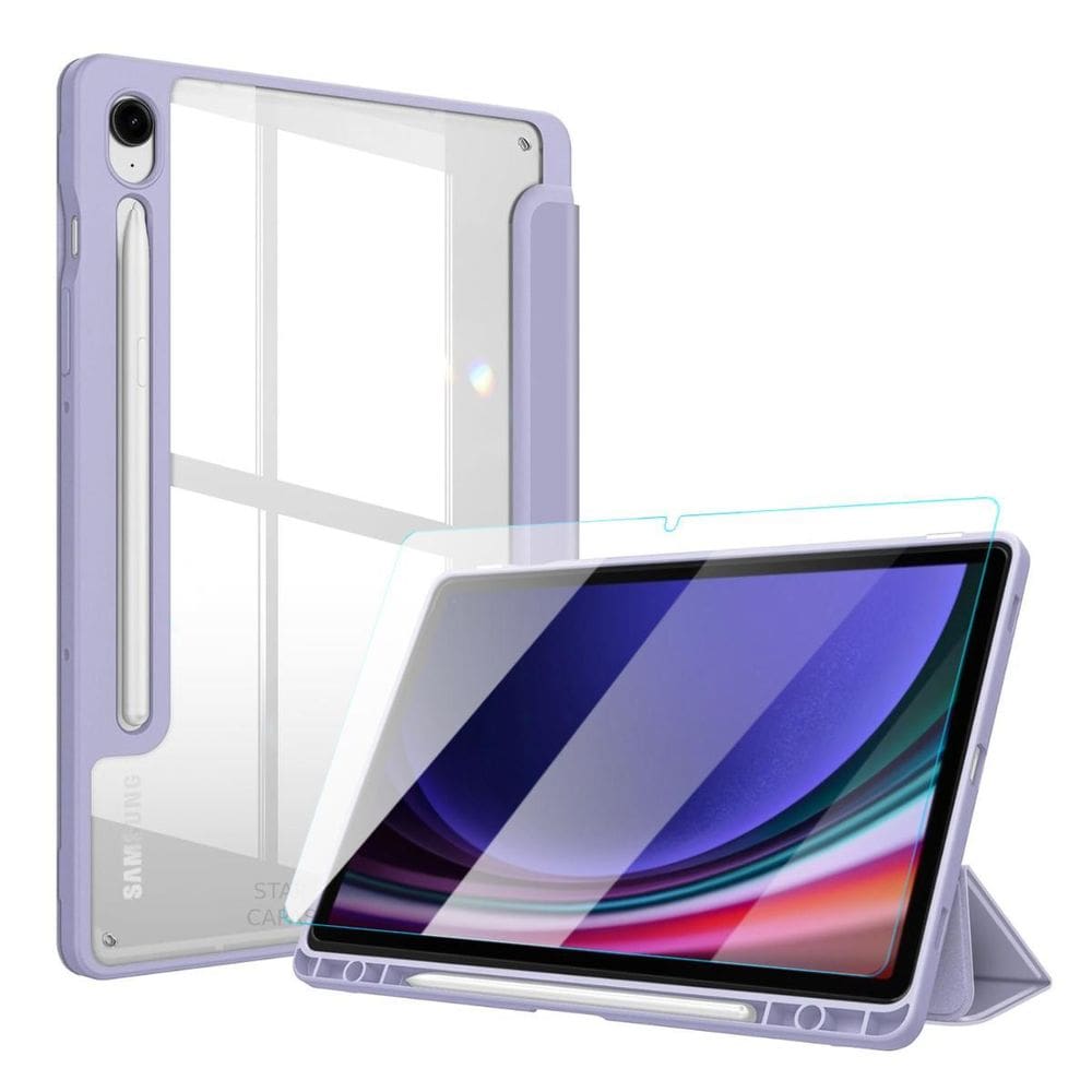 Capinha + Vidro p/ Tablet Samsung S9 FE 10.9 Lavanda