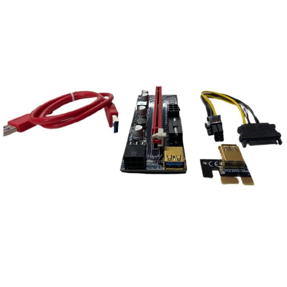 Placa Riser Express Cabo Usb 3.0 Rig Mineração Pci-Ex Knup