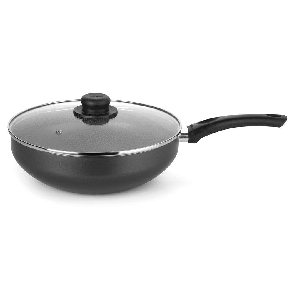 Frigideira Wok Gourmet Preto 28 cm 4,3 L com Cabo em Alumínio com Revestimento Interno Antiaderente Multiflon