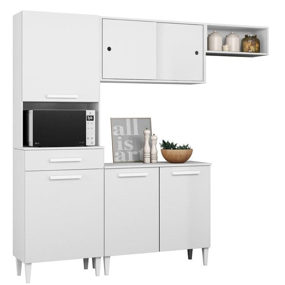 Cozinha Compacta com Balcão Isabelle Branco