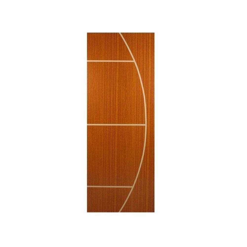 Kit com 4 Folhas de Porta Madeira Decorada 210x80cm Espessura 3,5cm Gaúcha Mgm Mogno