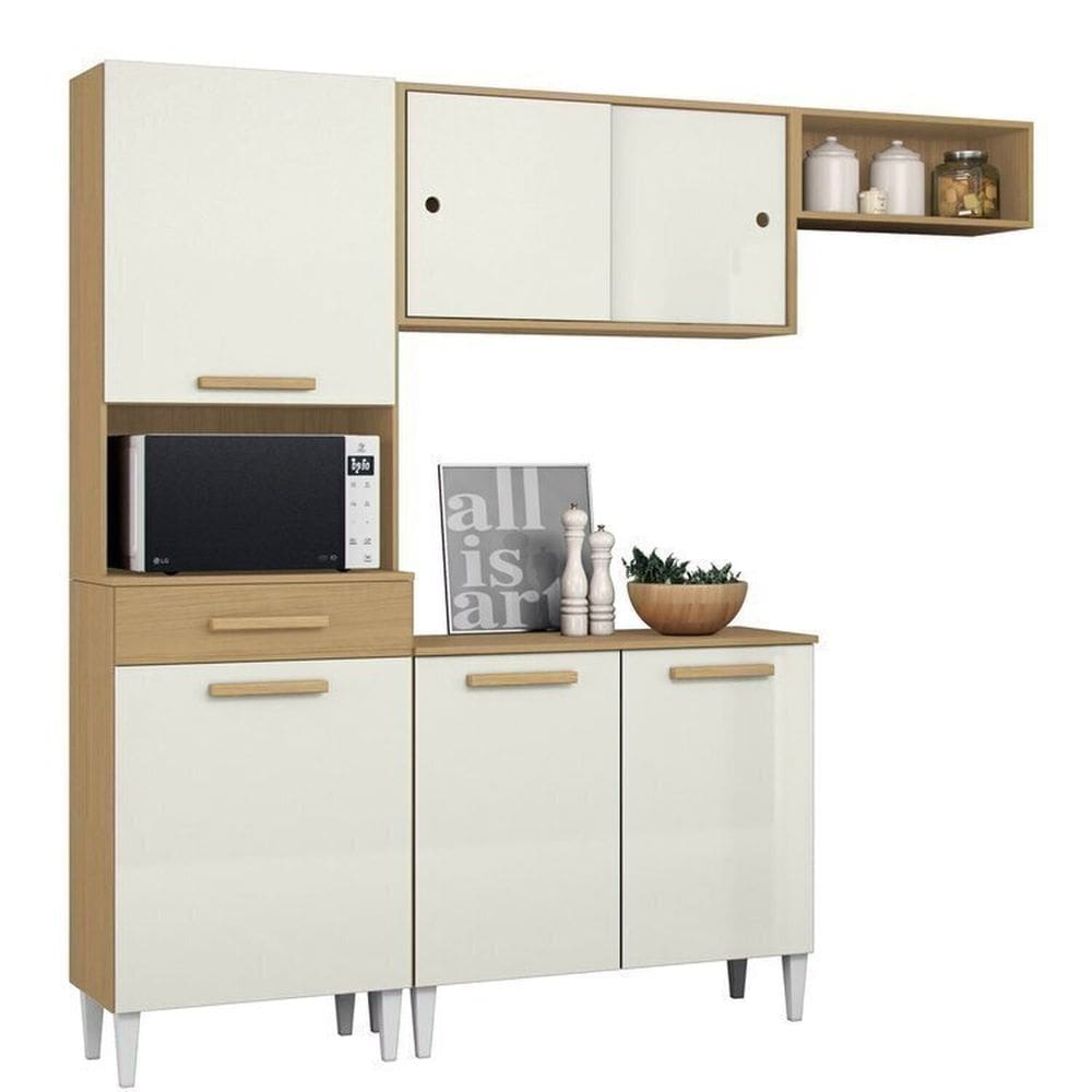 Cozinha Compacta com Balcão Isabelle ATACAMA/OFF-WHITE