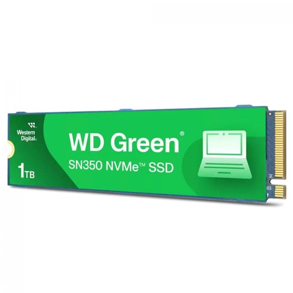 SSD 1TB M.2 2280 PCIe NVMe, WD Green SN350, Leitura/Gravação 2.400/1850 MB/s, WDS100T2G0C, WESTERN DIGITAL