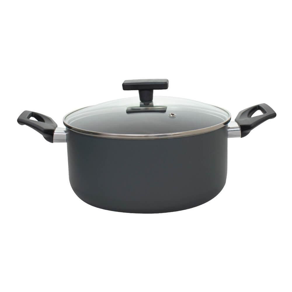 Panela Caçarola Antiaderente Cerâmica Preserve Cinza 20cm - Brinox