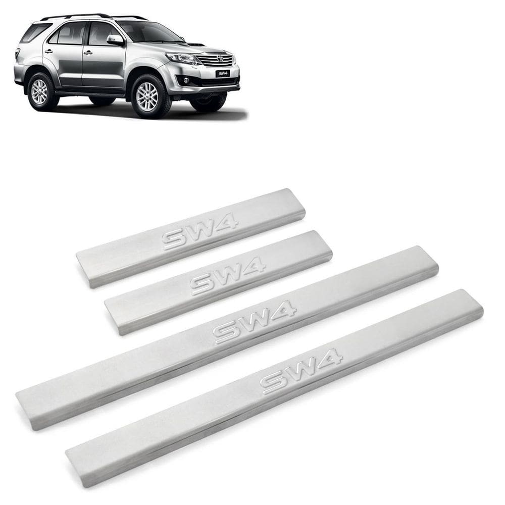 Soleira Aço Inox Cromada Alto Relevo Hilux SW4 2006