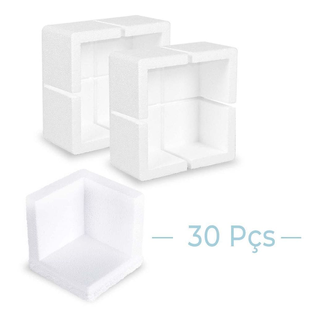 Cantoneira Proteção Isopor Quadrado 10X10Cm 30 Peças