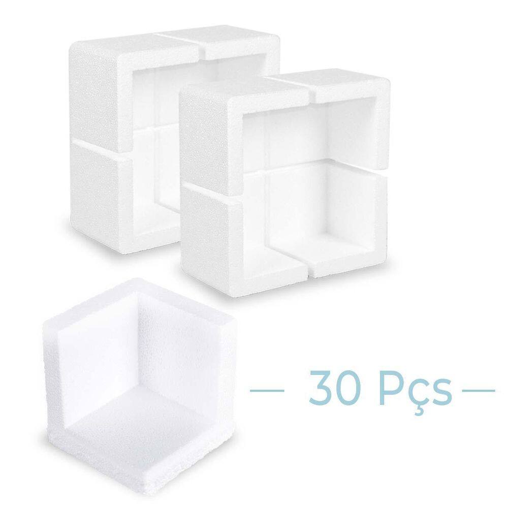 Cantoneira Proteção Isopor Quadrado 10X10Cm 30 Peças