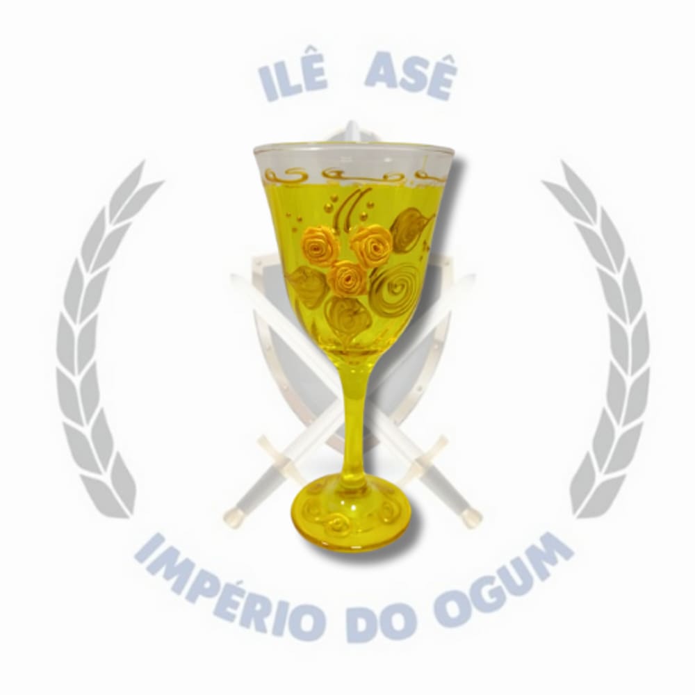 Taça Amarela C/ Flor  - Modelo 1