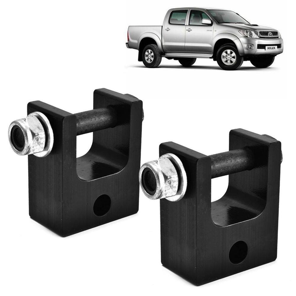 Par Prolongador De Amortecedor Traseiro Preto Hilux 2006