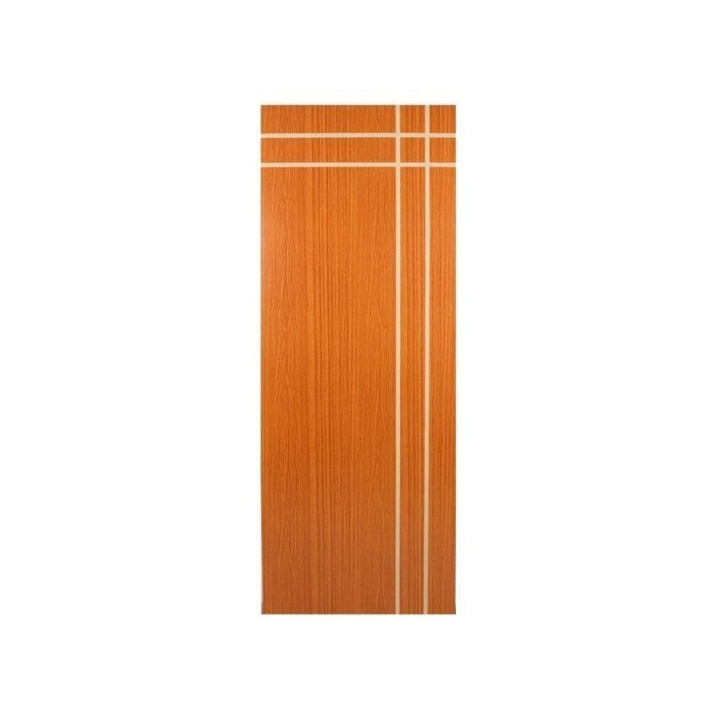 Kit com 4 Folhas de Porta Madeira Decorada 210x80cm Espessura 3,5cm Mantiqueira Mgm Mogno