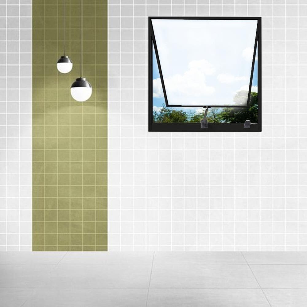 Janela de Alumínio Vitro Maxim Ar 80 x 80 Linha Modular Preto