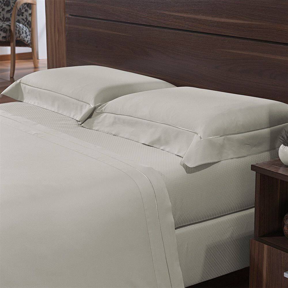 Jogo de Cama 300 Fios Paris Queen Manteiga