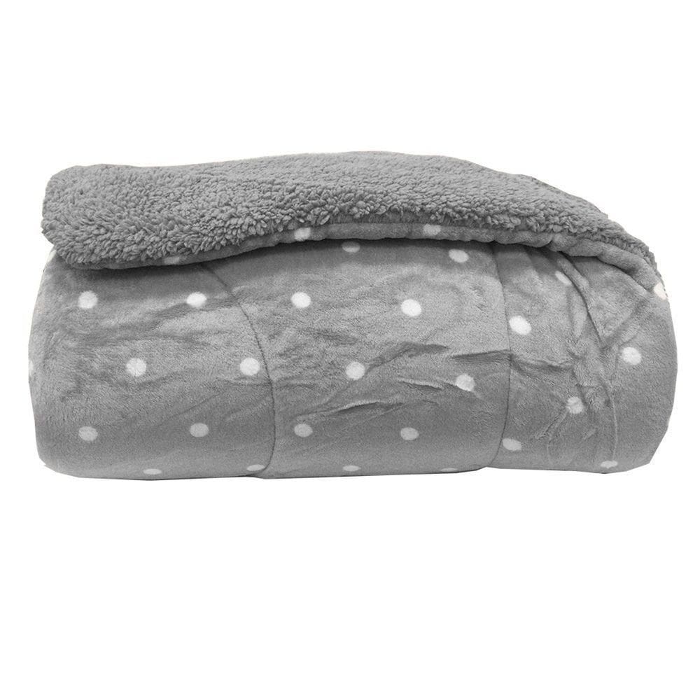 Edredom Capetown Poa King 2,60cm X 2,40cm Prata/Branco