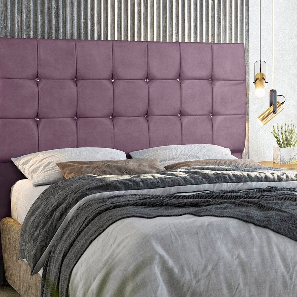Cabeceira Casal 160 Cm com Strass Dubai Rose