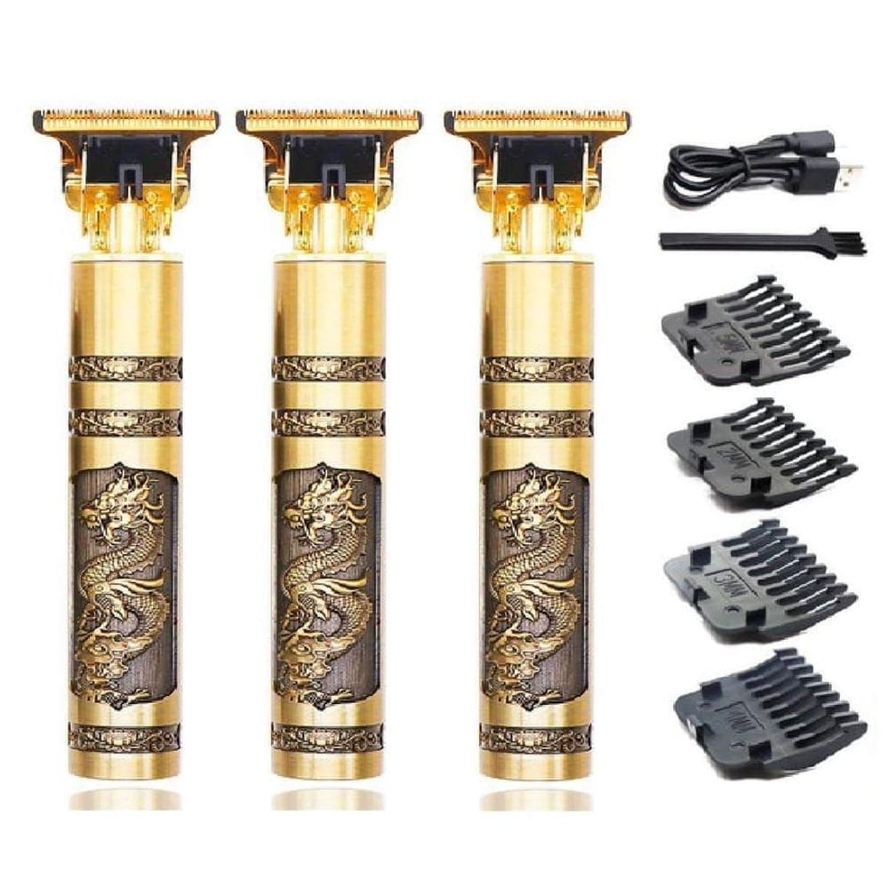 Kit 3 Maquininhas Acabamento Barbear Fazer Risco Pezinho