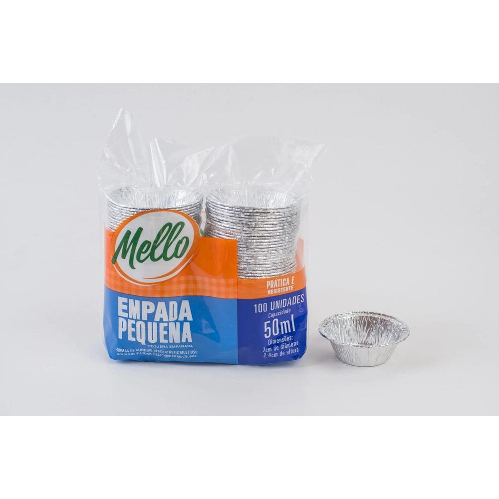 Forma De Aluminio Empada Pequena 50 Ml. C/8X100 Un. (Mello)