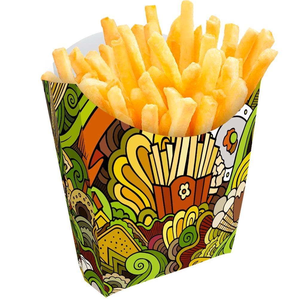 Caixinha Para Batata frita Tam Pequeno 1000un Verde