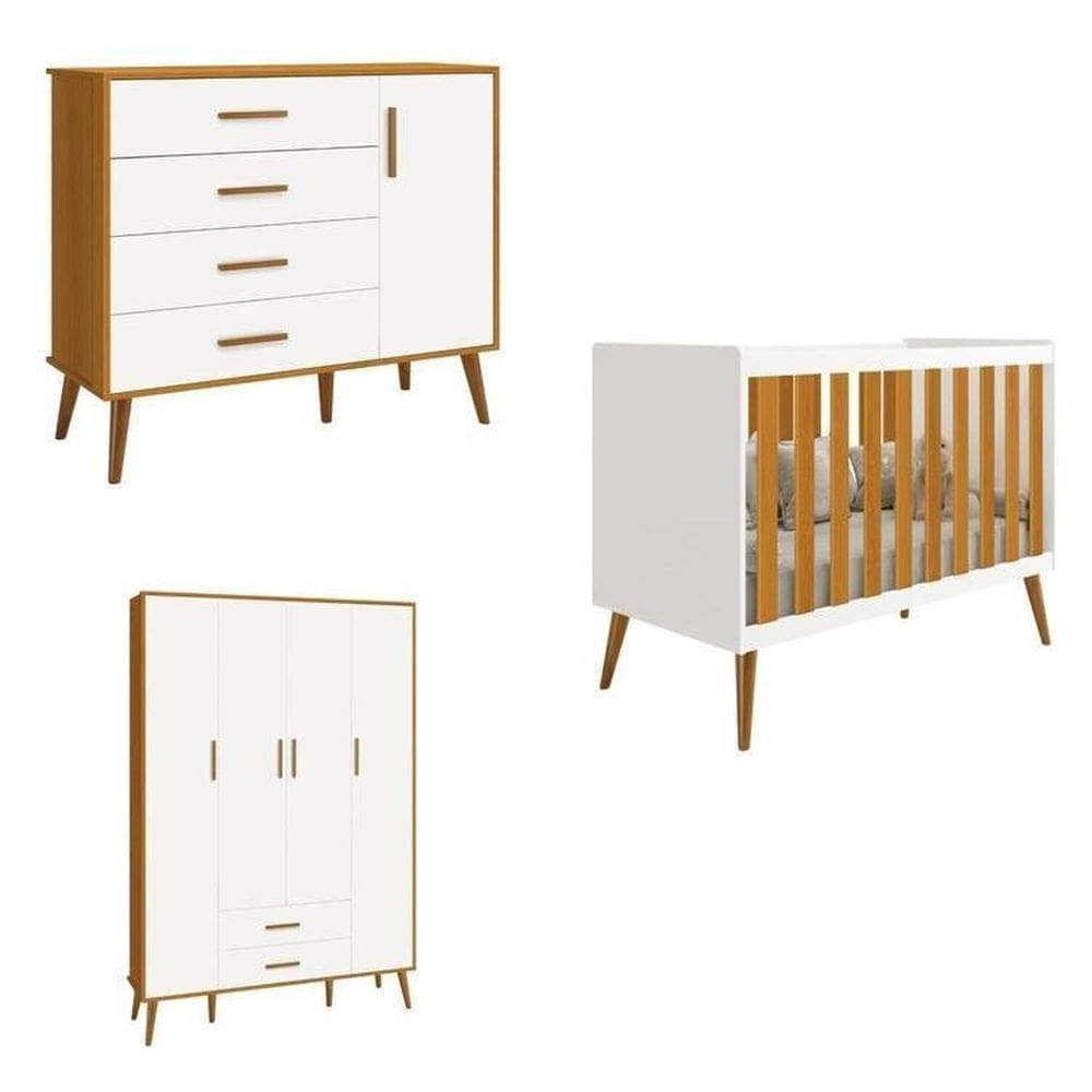Quarto Infantil Completo Isis Branco/Savana
