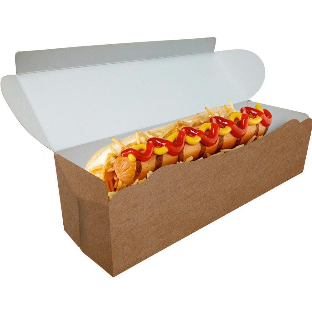 Embalagem de Cachorro Quente HotDog Delivery 20Cm Kraft 300U