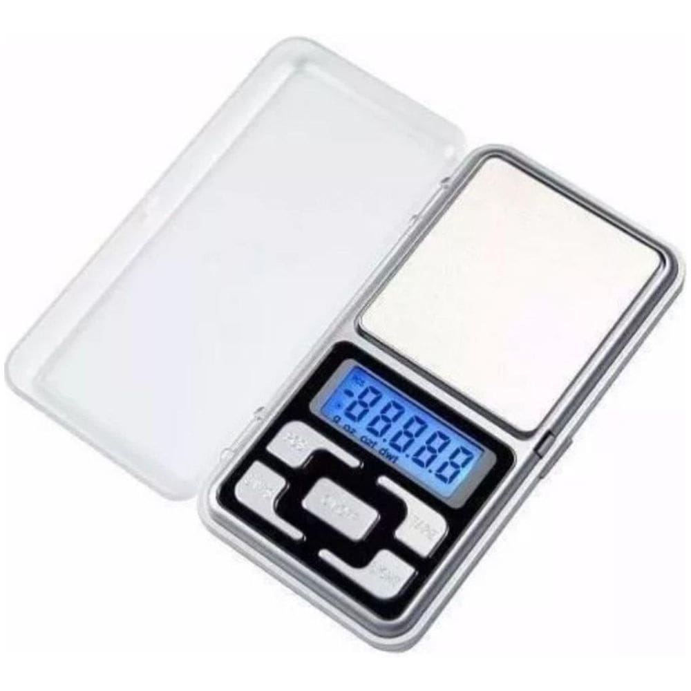 Balança Digital Ouro 0,1g até 500g Visor LCD Azul