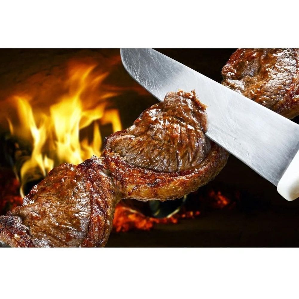 Painel Adesivo Papel Parede Cozinha Churrasco Carne 1MX60 Cm