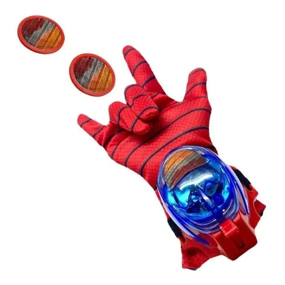 Luva Lança Discos Homem Aranha C/Luz E Som Brinquedo