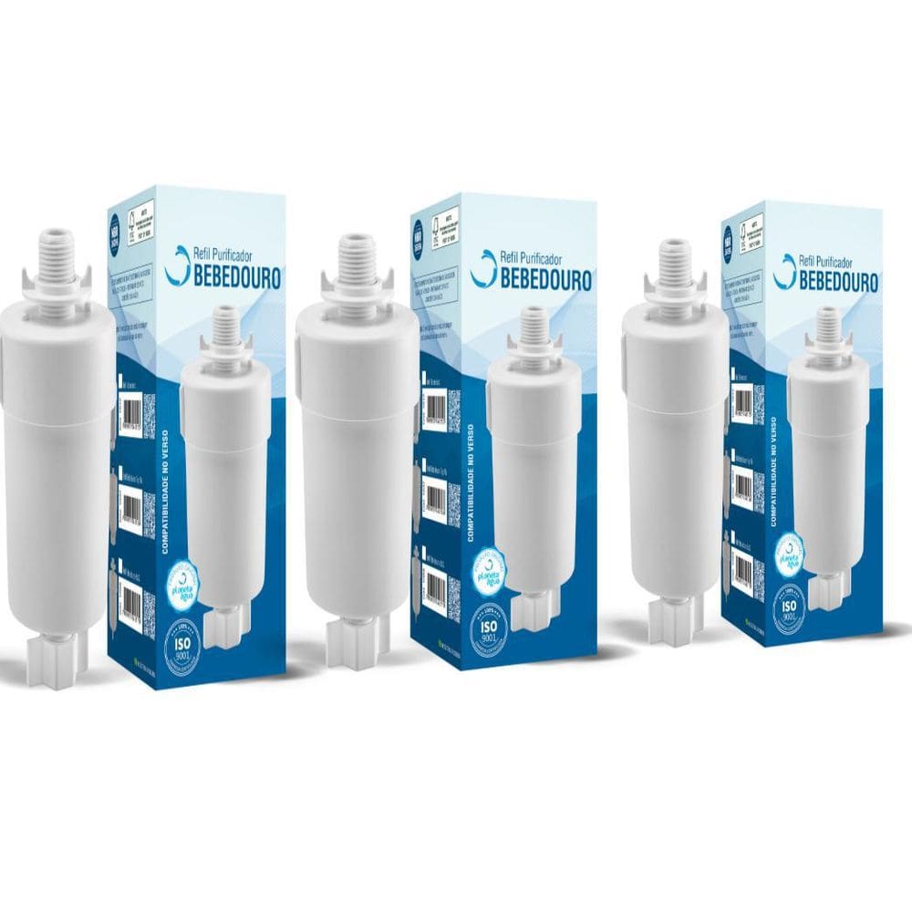 Refil Purificador Bebedouro Universal - kit 3 un