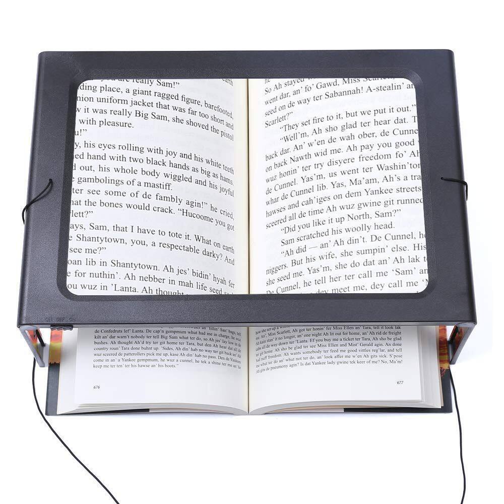Lente de Aumento Lupa de Mesa Com Luz Zoom 2.5x 6 LEDs CBRN20782