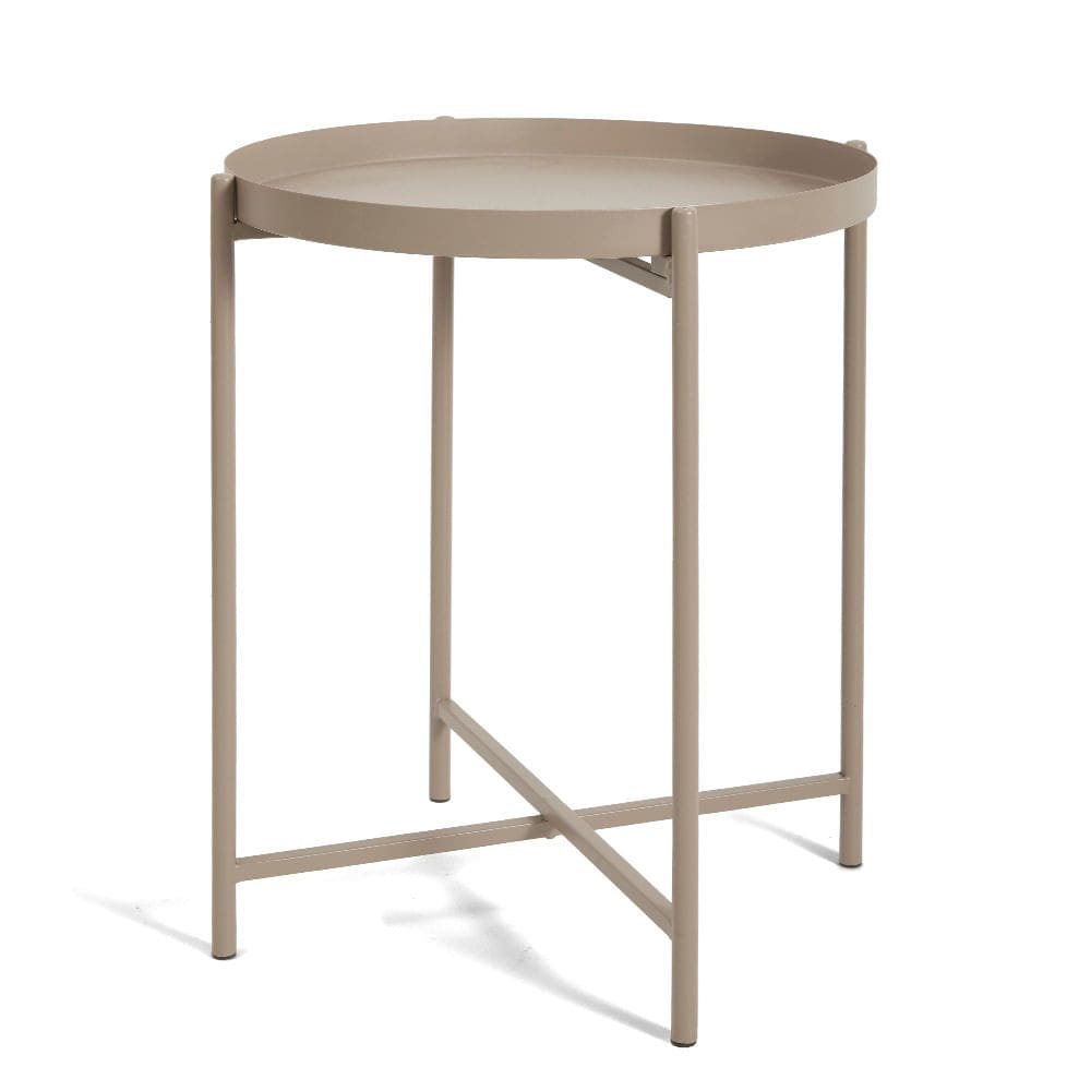 Mesa Lateral Pop Redonda Cappucino - 43x35cm