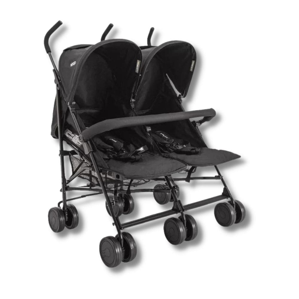 Carrinho Para Gêmeos Duplo Youme Ii Preto (C/ Adaptador) - Kiddo