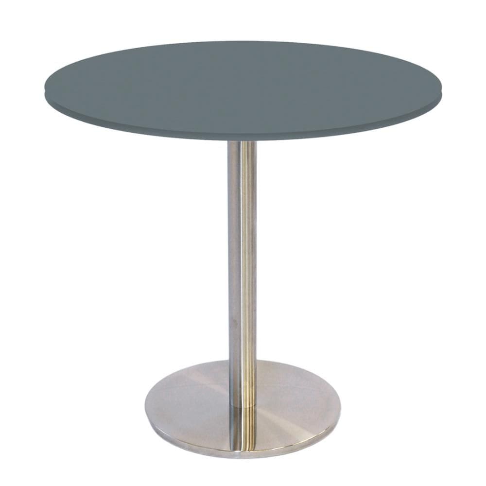 Mesa Bistrô Beta 112,50 cm (Alt) Disco Redondo Tampo MDP Redondo 70 cm (Larg) x 2,50 cm (Alt) Grafito