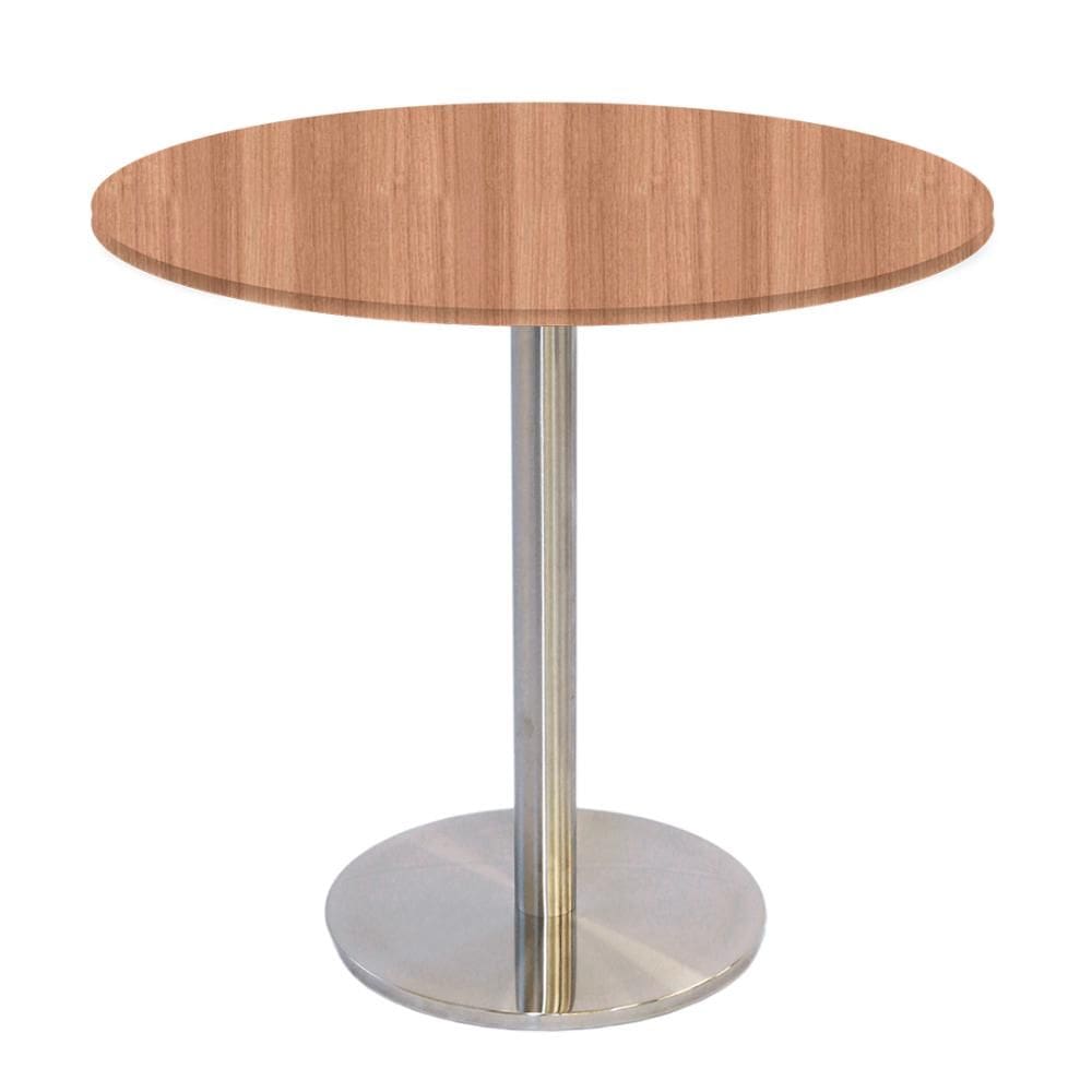 Mesa Bistrô Beta 112,50 cm (Alt) Disco Redondo Tampo MDP Redondo 70 cm (Larg) x 2,50 cm (Alt) Noce Naturalle