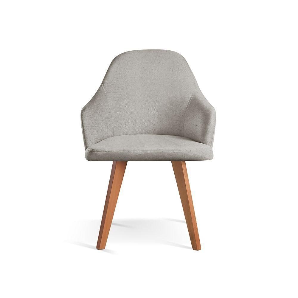 Cadeira Para Mesa De Jantar Manuela linho Cinza 101