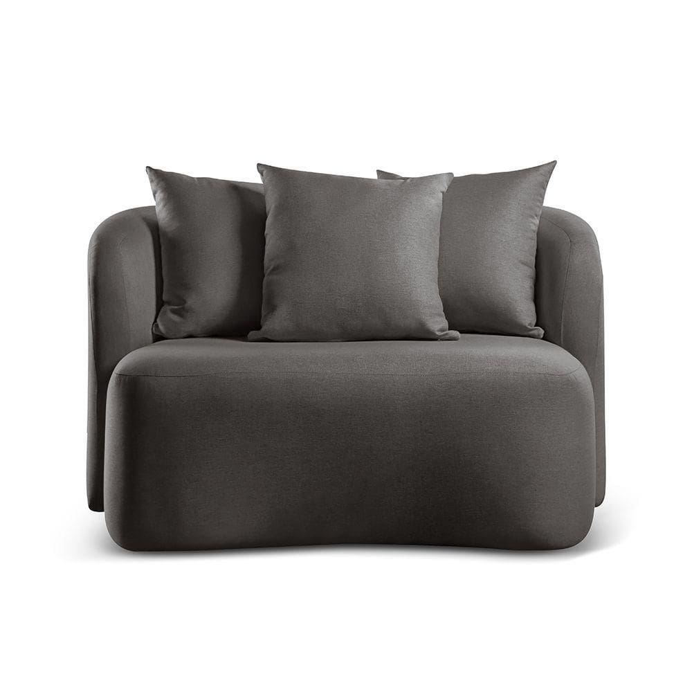 Sofá Curvo Orgânico Orion linho Preto 102