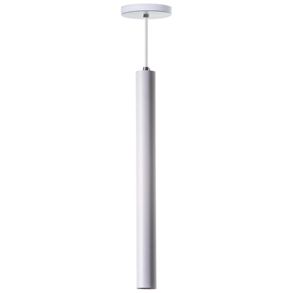 Pendente Tubo Cilindro Alumínio 30Cm Branco