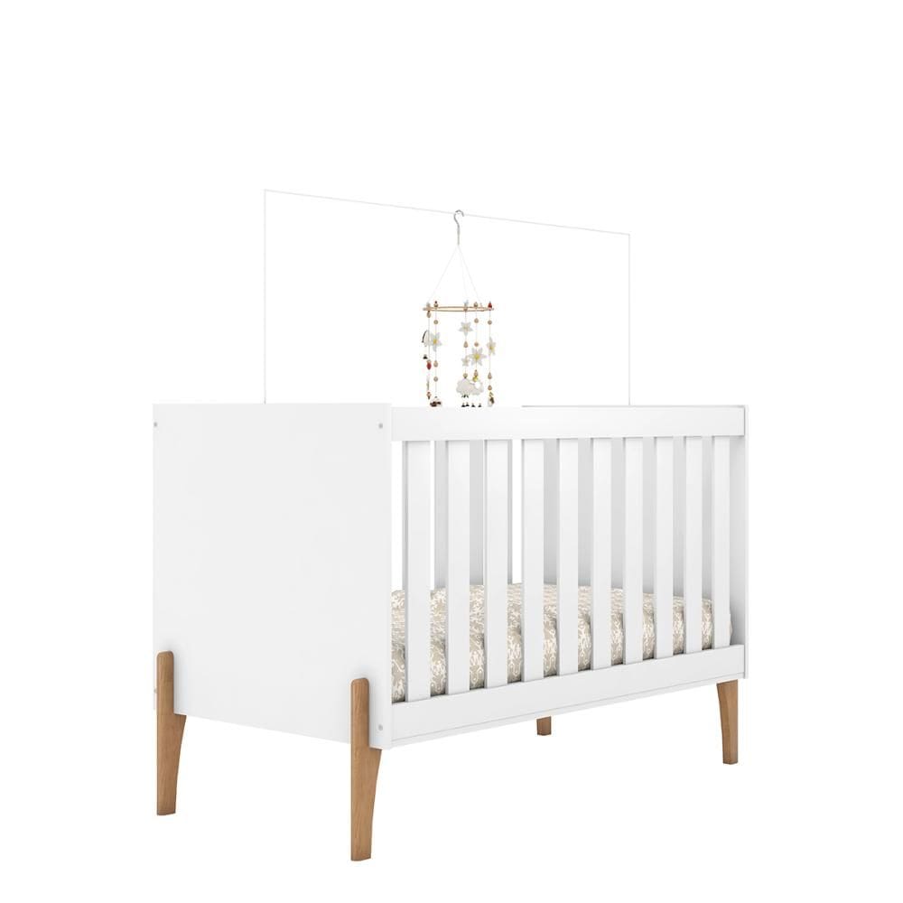 Berço Mini Cama Iris com Suporte Para Mosqueteiro e Colchão