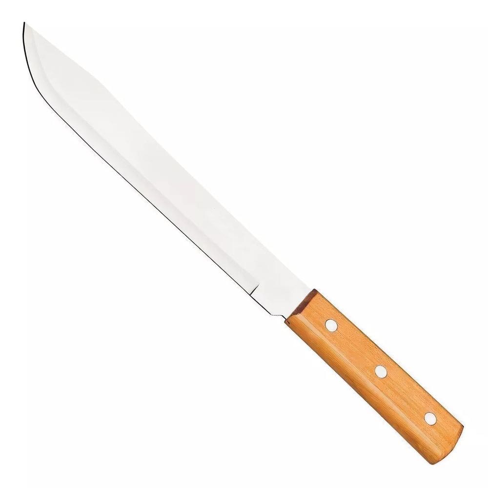 Faca Inox para Cozinha p/ Carnes com Cabo Madeira 8" / 31cm