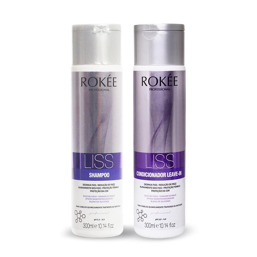 Kit ROKÉE Shampoo + Condicionador Liss 300ml
