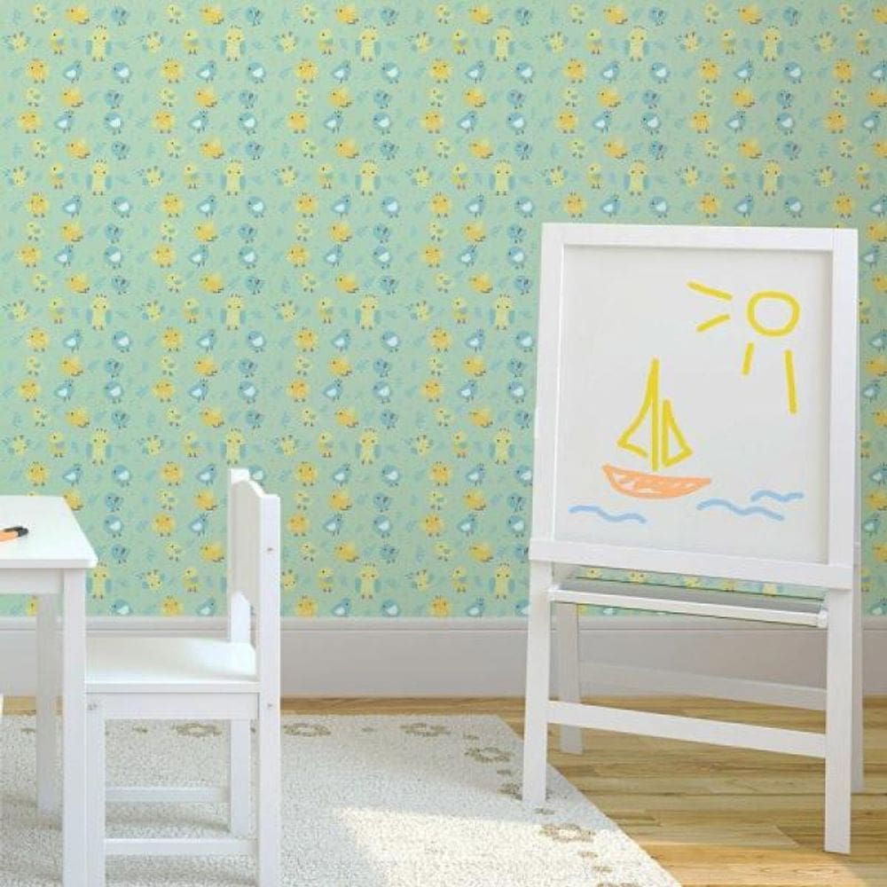 Papel de Parede Infantil Passarinhos