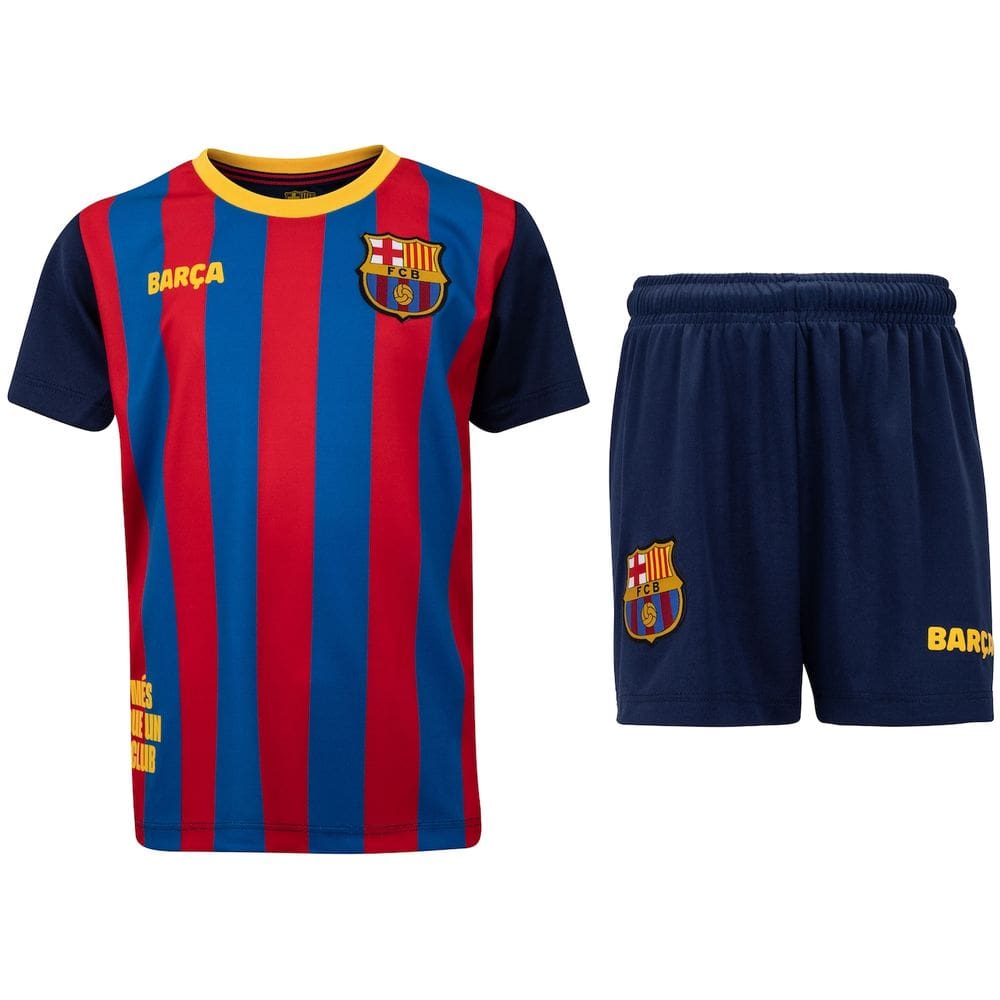 Kit Fardamento do Barcelona Infantil Camiseta + Calção