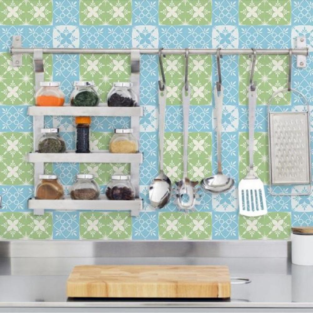 Papel de Parede Cozinha Azuleijo Português Faro