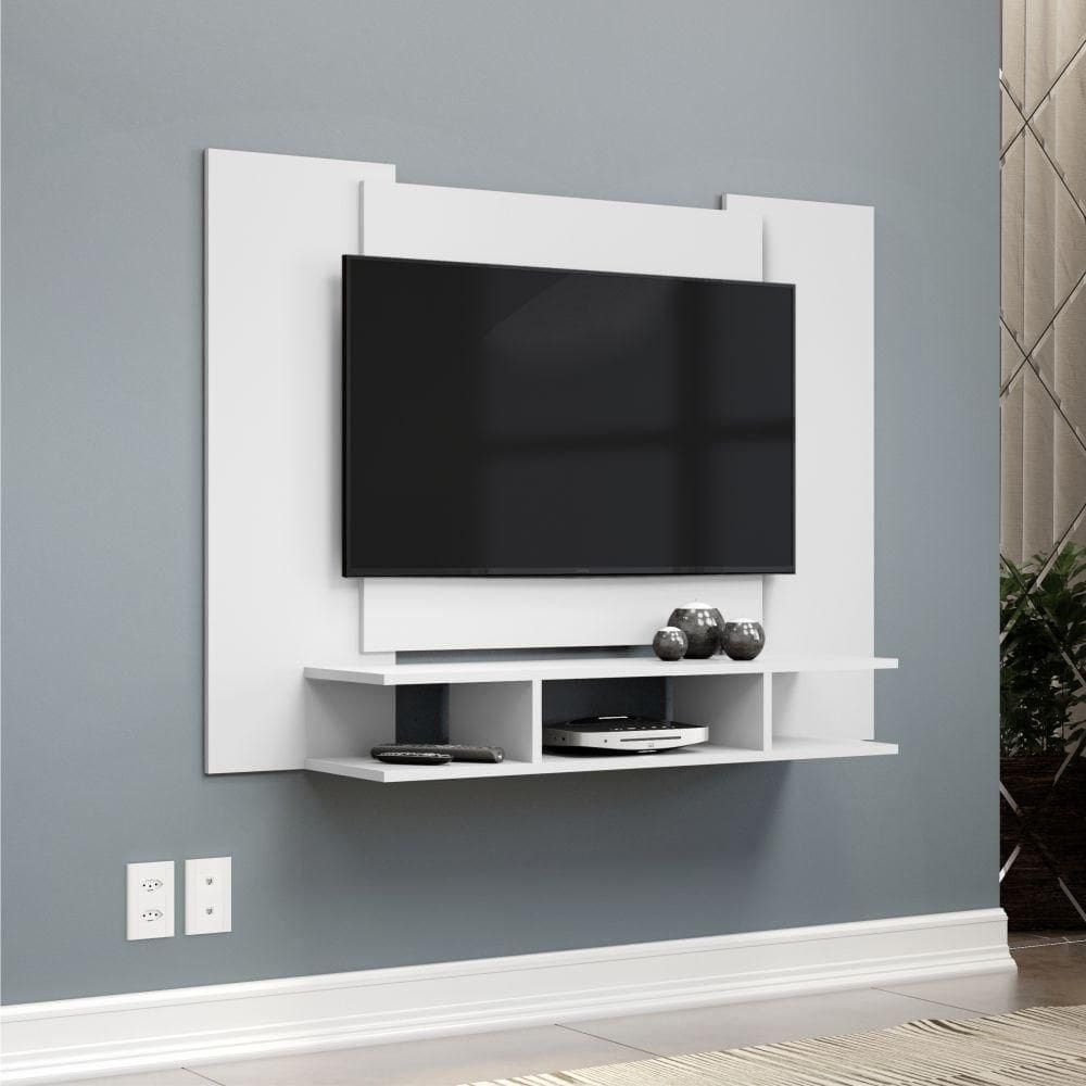 Painel para TV Ebano Branco