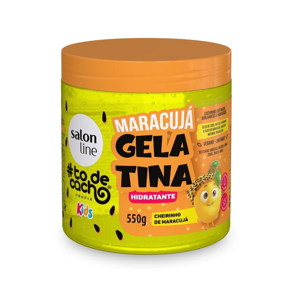 Gelatina Kids Hidratação Antifrizz Maracujá Salon Line 550g
